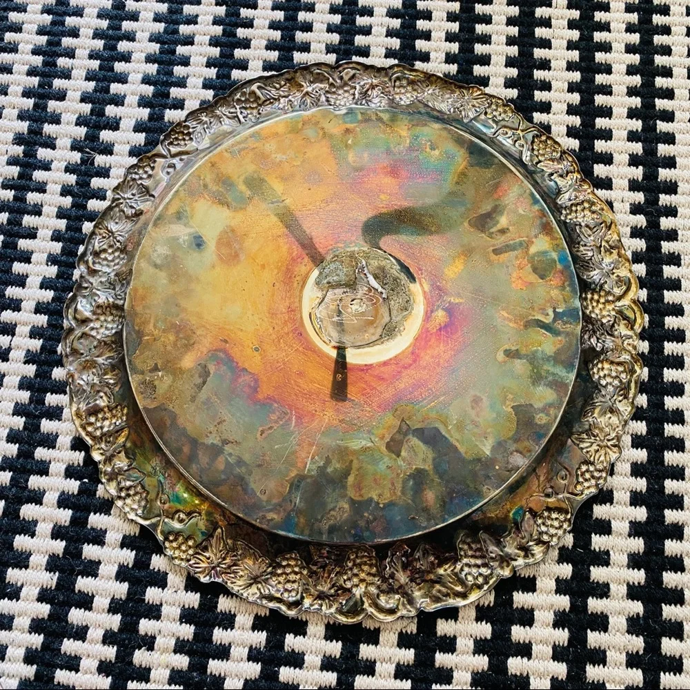 Vintage Silver Trays Versatile Use Bundle of 2